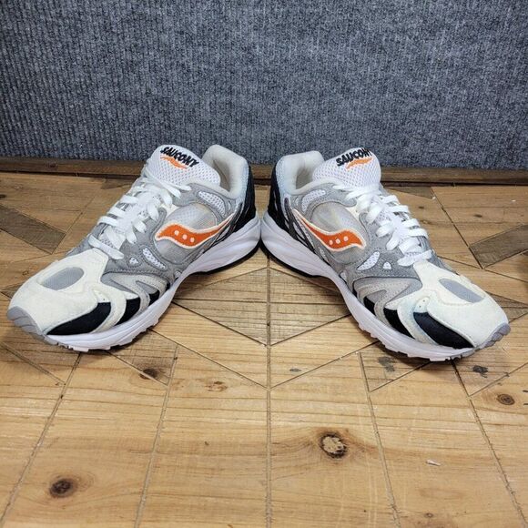 Saucony Azura‎ 2000 Men's 8 S70491 3 Grey Orange Black Running Athletic Shoes - Picture 6 of 13